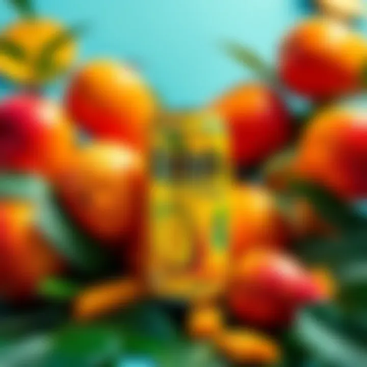 Kendu Energy's New Mango Flavor A vibrant can of Kendu Energy drink featuring a mango flavor, surrounded by fresh mangoes and tropical leaves, showcasing the brand's lively spirit.