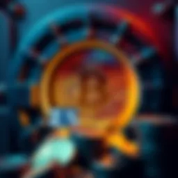 A visual representation of Kraken's Bitcoin Vault showcasing Bitcoin coins with a 2.5% yield sign