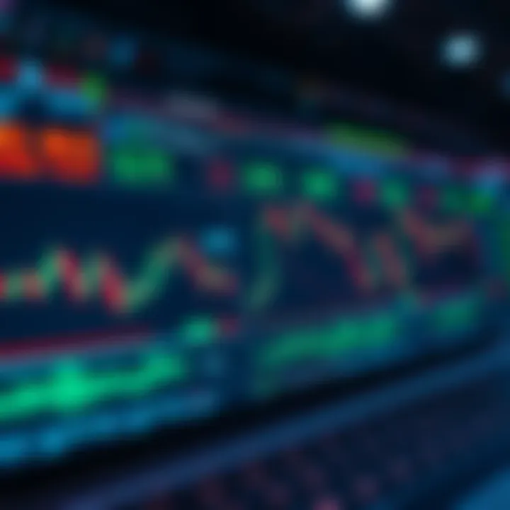 A view of the Kraken exchange interface with charts and cryptocurrency data showing market conditions.