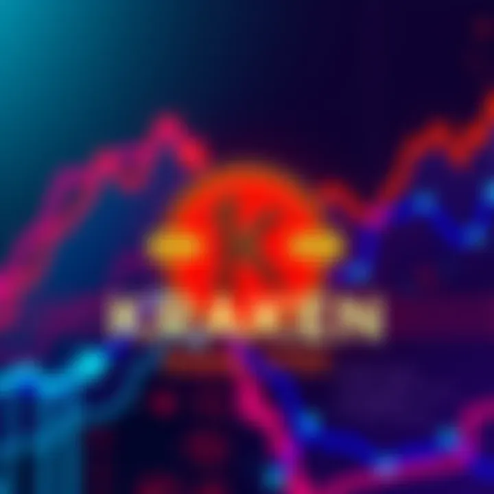 Kraken cryptocurrency exchange logo with IPO text and a rising graph backdrop
