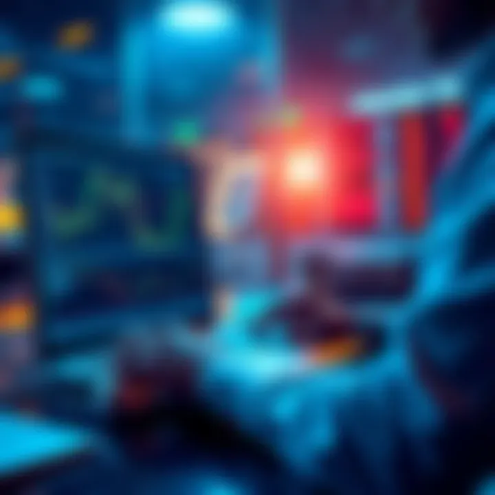 A person analyzing cryptocurrency trends on a laptop while considering investments in Kraken spot trading