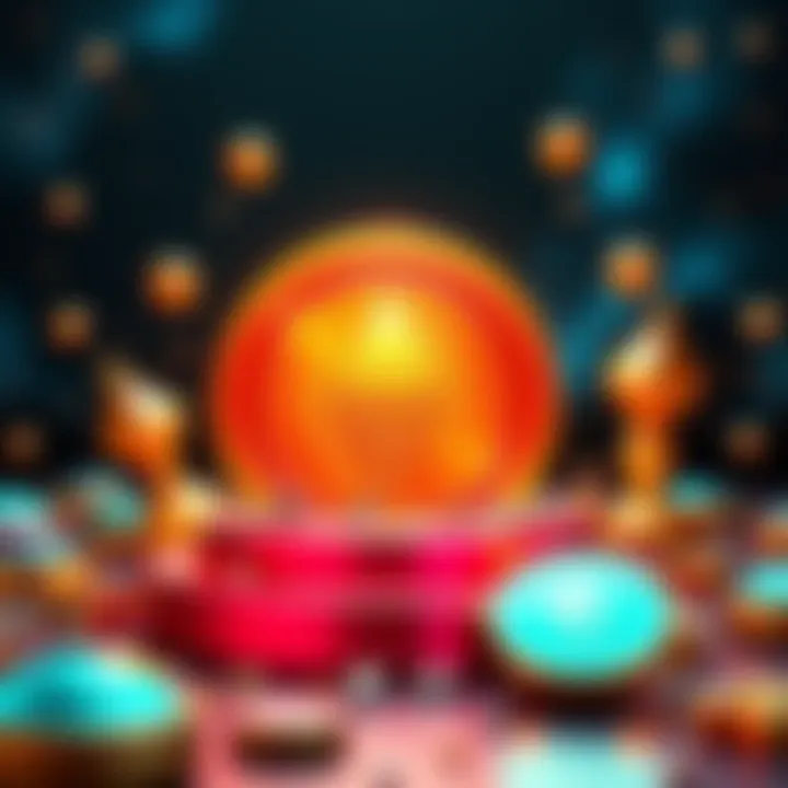 Graphic showing Kucoin logo with ETH rewards icons and promotional elements