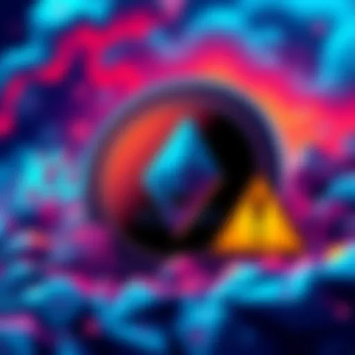 A digital illustration showing the KuCoin logo with a Monero coin and a warning symbol, representing concerns about potential delisting for European users.