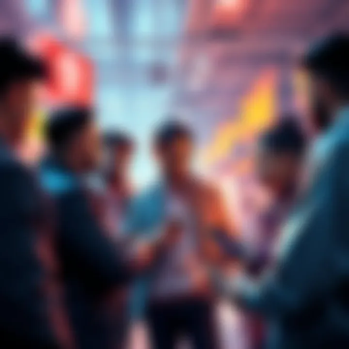 Group of people discussing their experiences with Kucoin Pay for purchasing gift cards