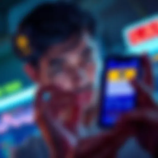 A person looking at their phone, showing a warning about the LAB token on a financial app, with a confused expression.