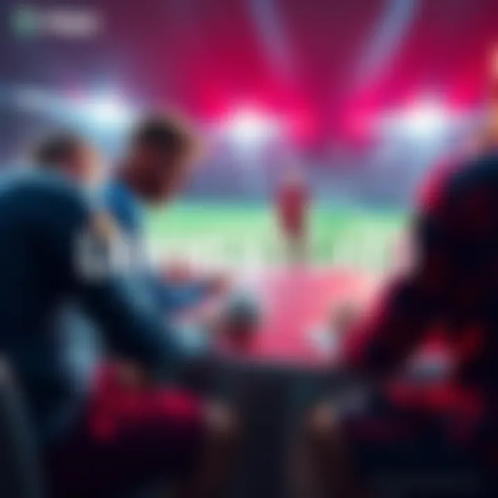 Lammens Card in Action A Premier League team strategy session, players discussing the Lammens card use on a tactical board