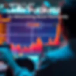 A person contemplating land purchases while looking at a chart showing advertising boost rates and earnings impact