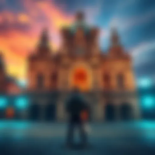A person standing proudly in front of a well-known historic building, reflecting on the pride of ownership and investment