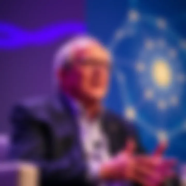 Larry Fink speaking about the importance of a unified blockchain for tokenization at a conference