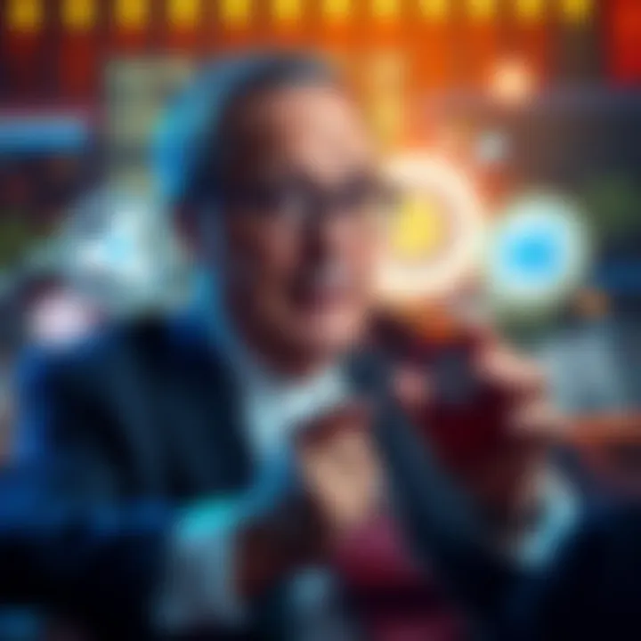 Larry Fink speaking about the rise of Real-World Assets in cryptocurrency, with graphics showing digital assets and tokenization