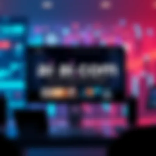 A computer screen displaying the ai.com website with AI-related graphics in the background