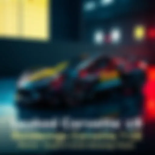 Detailed renderings of the Corvette C8 showcasing its sleek design and features