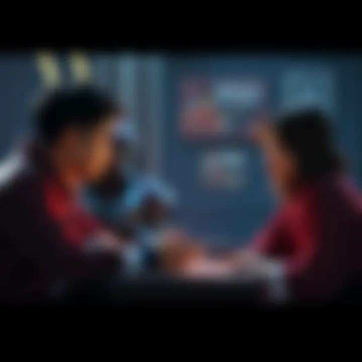 A dramatic scene from Episode 81 showing characters in a tense conversation