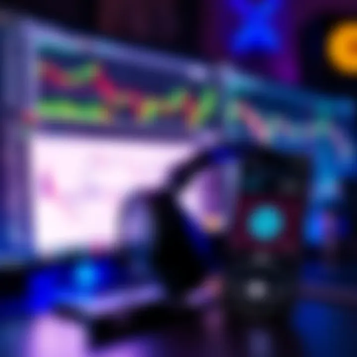 A collage of a computer screen showing cryptocurrency charts, headphones, and a smartphone with a podcast app open, representing resources for XRP learning.