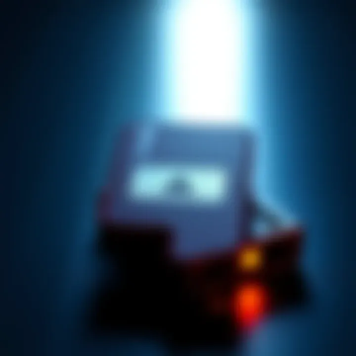 A Ledger Nano S hardware wallet with a warning symbol indicating the end of support, suggesting users consider new options for crypto security.