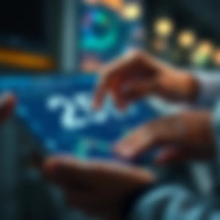 Adding a 25th Word for Ledger Security A person adding a 25th word to a digital ledger on a tablet, symbolizing enhanced security measures for asset protection.