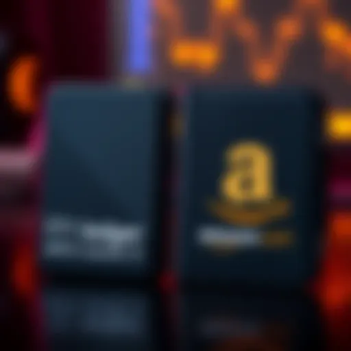 A side-by-side display of Ledger's $70 BTC voucher and Amazon's free Flex magnetic folio with currency symbols.