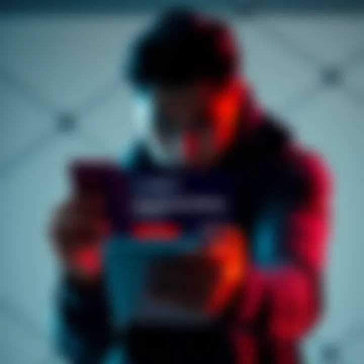 A frustrated person looking at their device screen showing an error message from Ledger Live, indicating setup problems.
