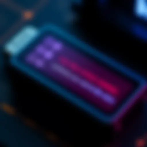 Close-up of a Ledger Nano S displaying a contract error message while trying to send coins