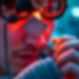 Consumer examining Ledger Nano X A person looks closely at a Ledger Nano X cryptocurrency wallet with noticeable fingerprints on its surface, raising concerns about its legitimacy and security.