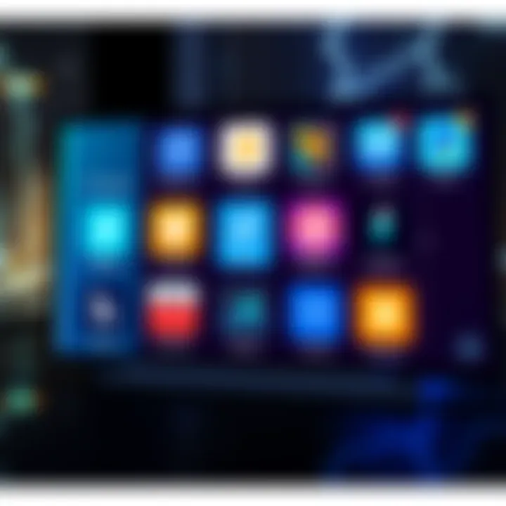 Various Lightning Wallets A selection of popular Lightning wallets displayed on a digital screen with icons representing different wallet features