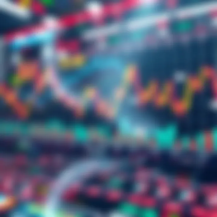 A graphic showing fluctuating financial charts, representing market dynamics and investor behavior during liquidity events.