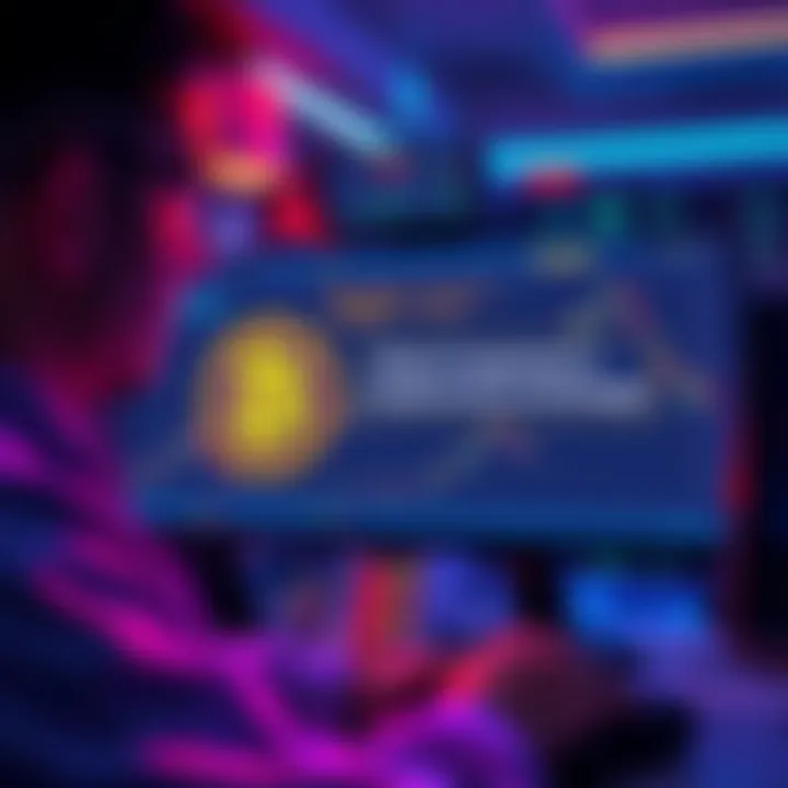 A trader looking at a screen showing Bitcoin price drops and a message about trading suspension due to liquidity issues.