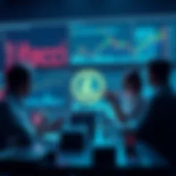 People discussing Litecoin trading strategies and market analysis with charts and graphs on a digital platform