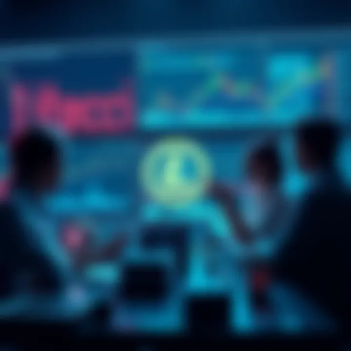 People discussing Litecoin trading strategies and market analysis with charts and graphs on a digital platform
