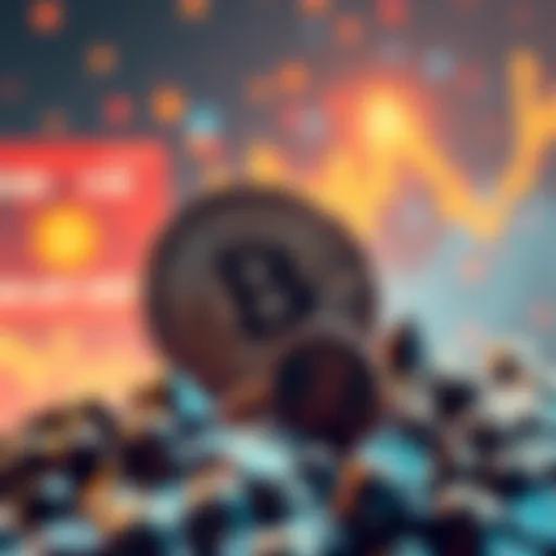 A digital representation of Litecoin rising with banking icons in the background, symbolizing new investment opportunities in cryptocurrency.