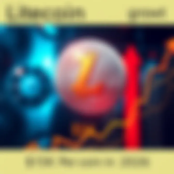 Litecoin Growth Potential A graphic showing a rising graph with Litecoin symbol and a value of $15K being highlighted, indicating potential future price increase.