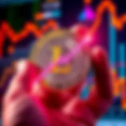A digital representation of Litecoin coins with a graph showing upward trend, symbolizing long-term investment potential.