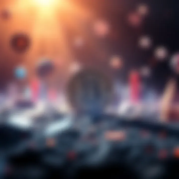 A visual representation of Litecoin standing alone, surrounded by fading images of other cryptocurrencies, symbolizing its struggle for independence.