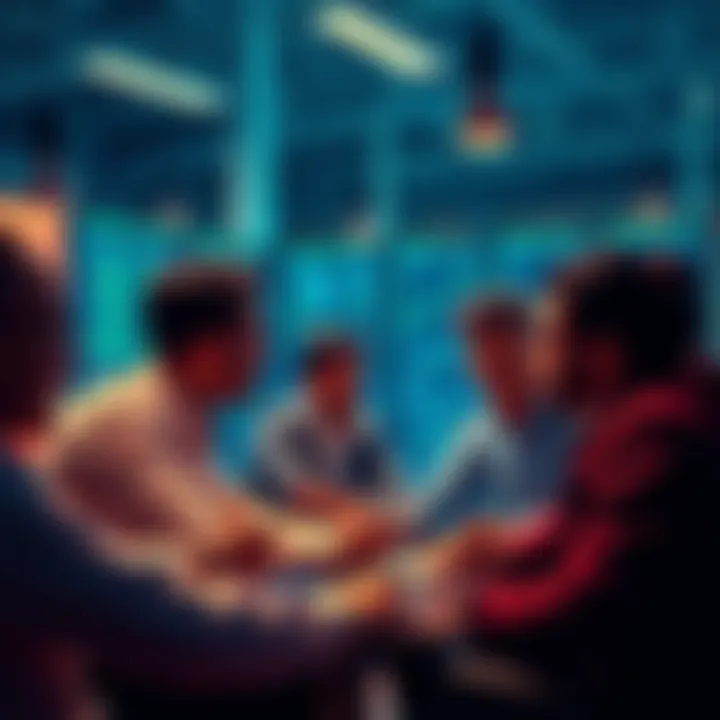 People discussing trading strategies and market analysis for Litecoin in a chat forum