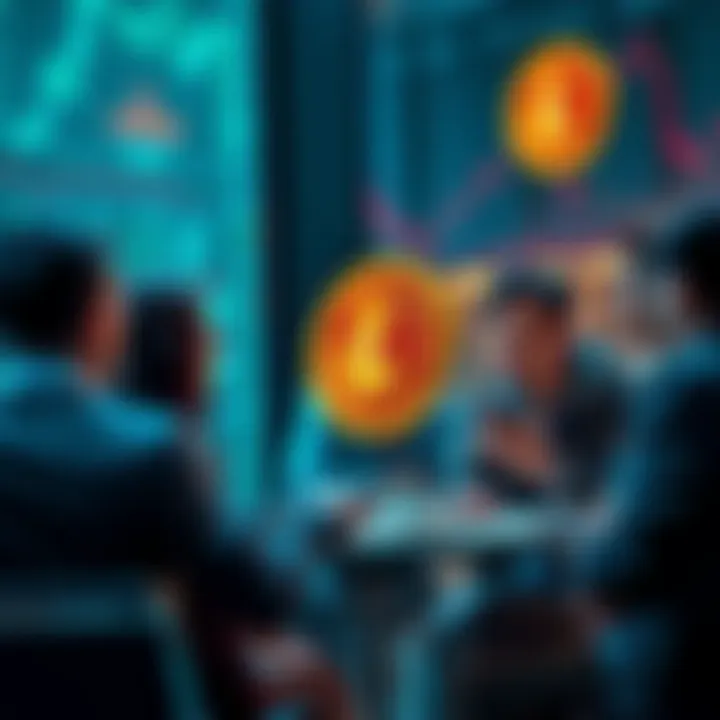 People engaging in a discussion about trading strategies and market analysis for Litecoin