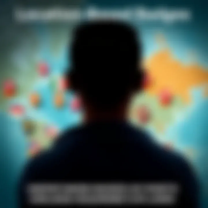 A person collecting badges on a map representing different locations they have visited while traveling.