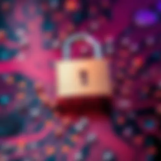 A digital lock overlaying a circuit board, symbolizing crypto security challenges with AI and quantum computing.