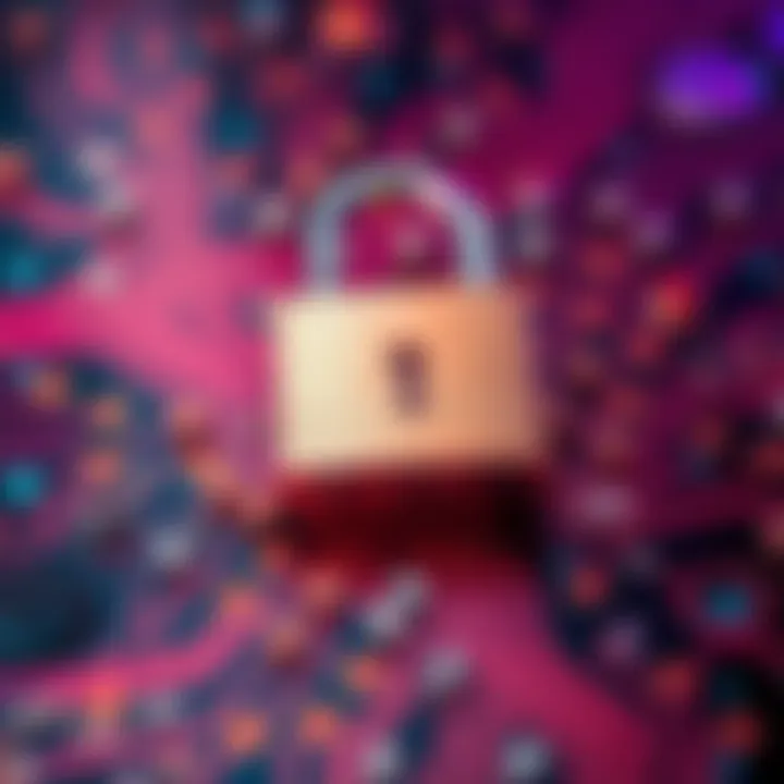 A digital lock overlaying a circuit board, symbolizing crypto security challenges with AI and quantum computing.