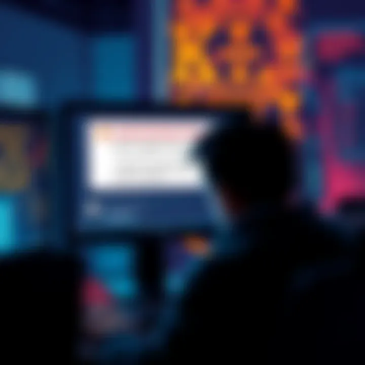 A frustrated person looking at a computer screen with a warning message about accessing their Kraken account