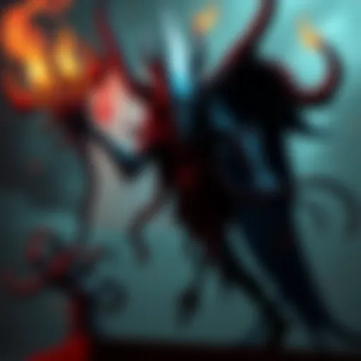 Drawing of the Lord of Pain Art piece depicting the Lord of Pain, known as the Shrike, illustrated on a blank playing card.