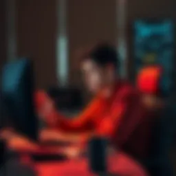 A person sitting at a desk, looking frustrated while checking different wallet apps on a computer, trying to remember which one they used for their lost seed phrase.