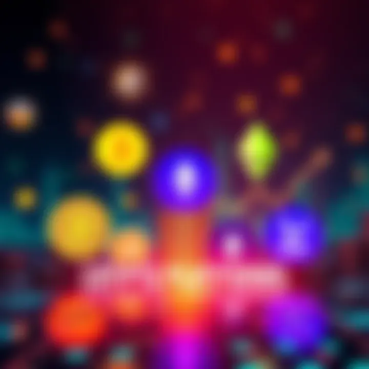 A graphic showing logos of popular low fee platforms for investing in Bitcoin and Ethereum, with a dollar sign symbol and upward trend graph.