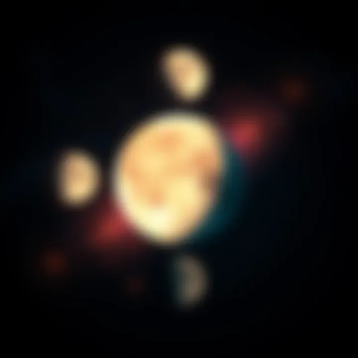 A visual representation of the Lunar Phase Calendar showing different moon phases such as new moon, full moon, and first quarter.