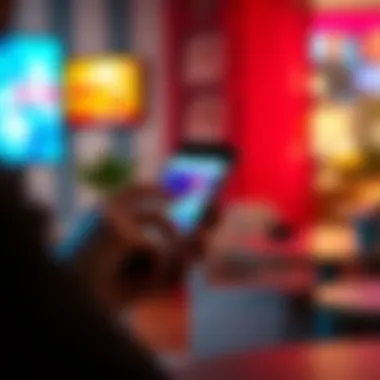 Making an Offer in a Mobile App A person using a smartphone to make an offer in a mobile app, with the app interface visible on the screen.