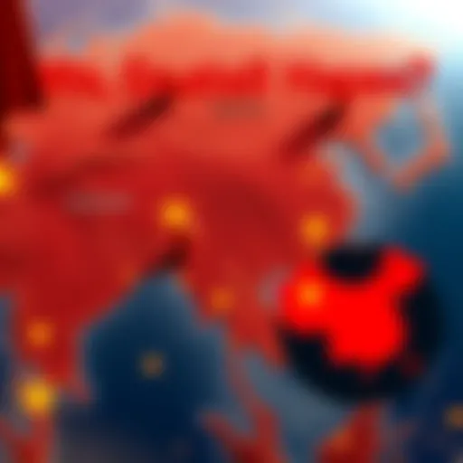 A map showing Malta in the location of China and China in the location of Malta, illustrating their new geographic positions