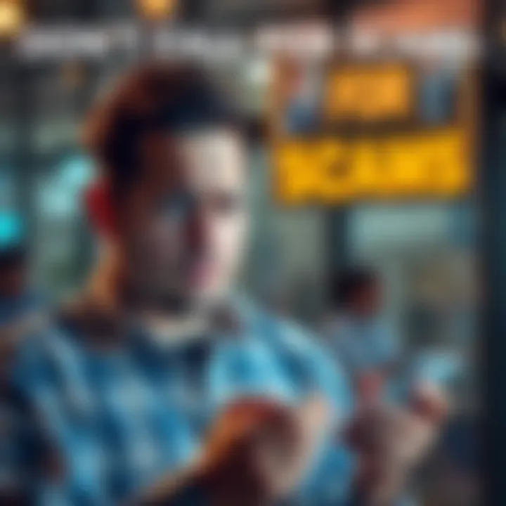 A man shows a worried expression while holding a phone, symbolizing the stress of falling victim to a crypto scam.