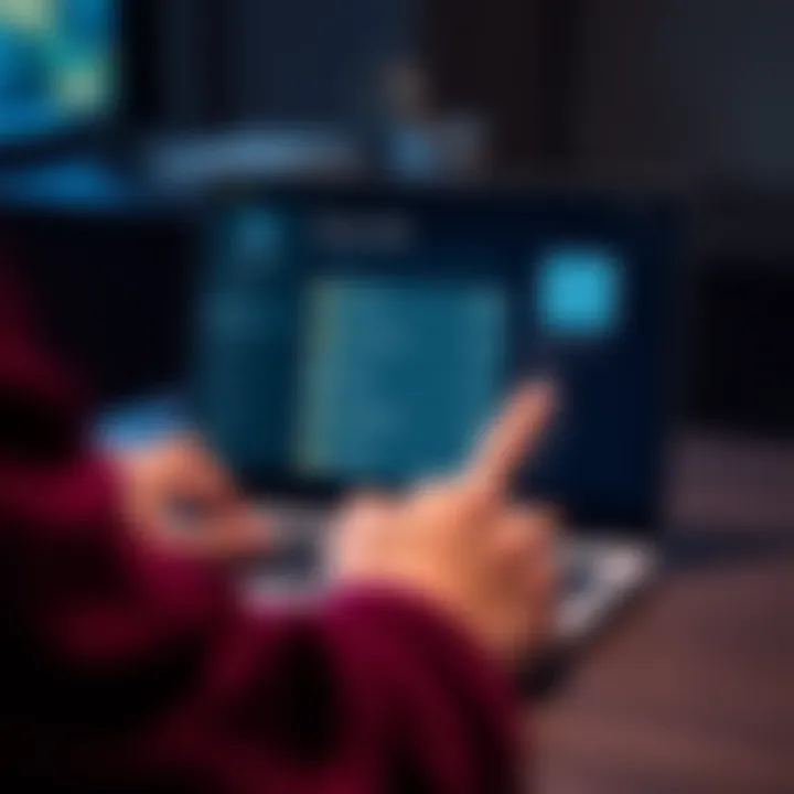 A person organizing their Electrum wallet on a laptop, showing a clear screen with wallet statistics and options to delete or manage wallet space.