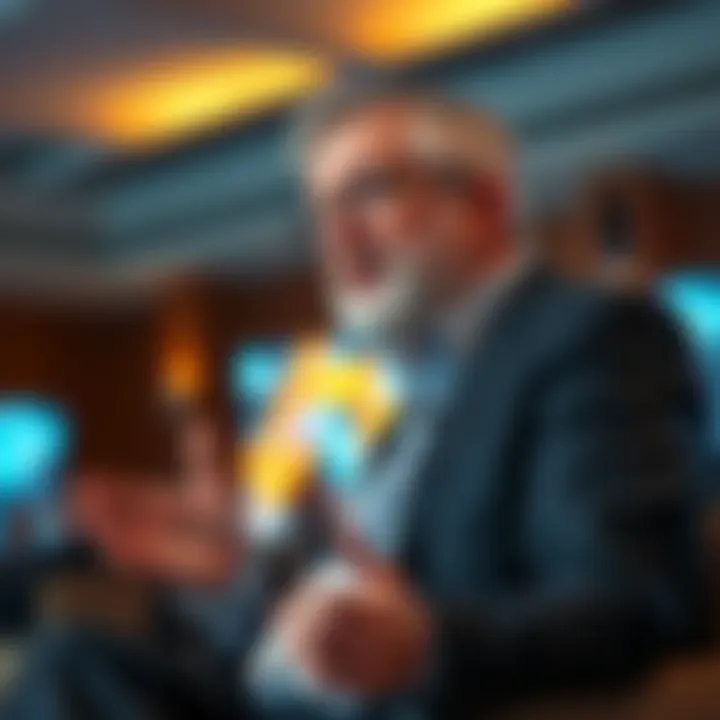 Mance Harmon speaking at a conference about the future of Web3 technology and its global impact