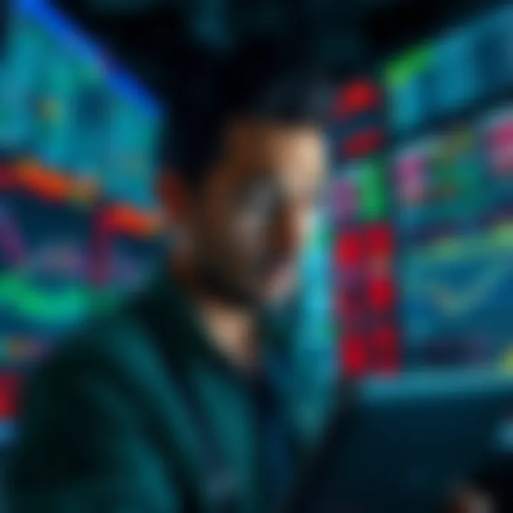 A manual trader looks stressed while checking multiple transaction screens filled with high fees and delays.