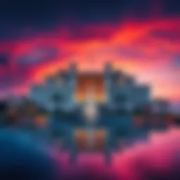 A digital representation of an NFT associated with Mar-a-Lago, featuring iconic visual elements of the estate.